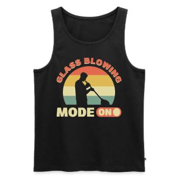 Glassblowing Mode On Glassblower Glass Blowing - Men's Premium Organic Tank Top - black - Front - AI Model Male 178 light (178cm)