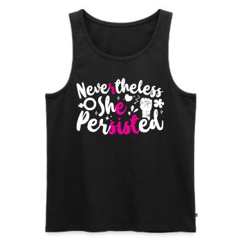 Feminist Nevertheless She - Men's Premium Organic Tank Top - black - Front - Michal (187cm)