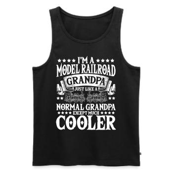 I'm A Model Railroad Grandpa Railroad Worker - Men's Premium Organic Tank Top - black - Front - AI Model Male 178 light (178cm)