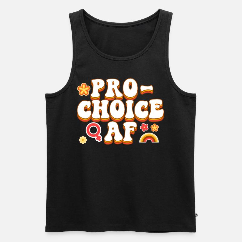 Feminist Pro-Choice Af - Männer Premium Bio Tank Top - Schwarz