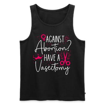 Feminist Against Abortion? Have A - Männer Premium Bio Tank Top - Schwarz - Vorne - Michal (187cm)