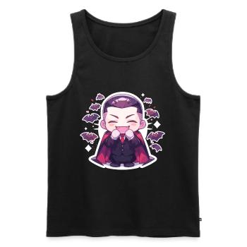 Vampir - Männer Premium Bio Tank Top - Schwarz - Vorne - AI Model Male 178 light (178cm)