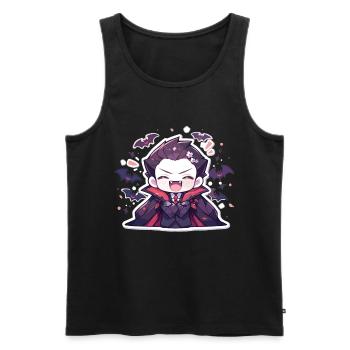 Vampir - Männer Premium Bio Tank Top - Schwarz - Vorne - AI Model Male 178 light (178cm)