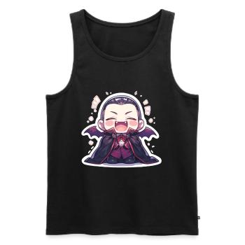 Vampir - Männer Premium Bio Tank Top - Schwarz - Vorne - AI Model Male 178 light (178cm)