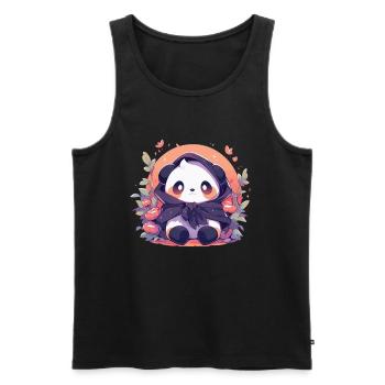 Panda Pandas Panda Ours Bébés Pandas Animaux - Débardeur bio Premium Homme - noir - Devant - AI Model Male 178 light (178cm)