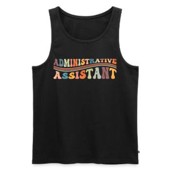 Groovy Secrétaire administratif adjoint administratif - Débardeur bio Premium Homme - noir - Devant - Michal (187cm)
