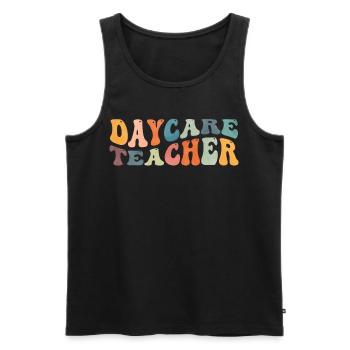 Groovy Daycare Teacher Provider Childcare - Men's Premium Organic Tank Top - black - Front - Michal (187cm)