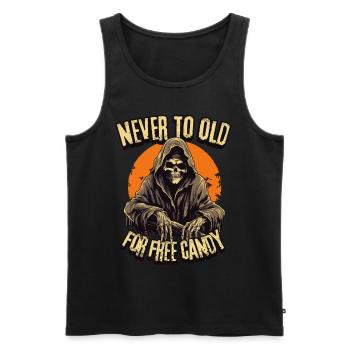 Grim Reaper Halloween Full Moon - Trick or Treat - Débardeur bio Premium Homme - noir - Devant - Michal (187cm)