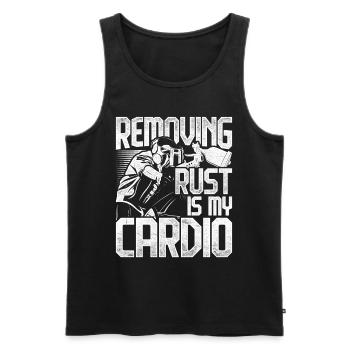 Autolackierer Removing Rust Is My Cardio - Männer Premium Bio Tank Top - Schwarz - Vorne - AI Model Male 178 light (178cm)