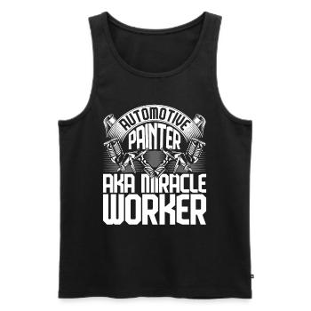 Vehicle Painter Car Painter Painter - Men's Premium Organic Tank Top - black - Front - AI Model Male 178 light (178cm)