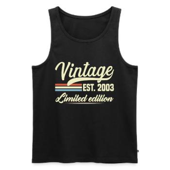 Jahrgang 2003 Geburtstagsgeschenk 2003 - Männer Premium Bio Tank Top - Schwarz - Vorne - AI Model Male 178 light (178cm)