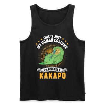 Kakapo costume flightless parrot - Men's Premium Organic Tank Top - black - Front - AI Model Male 178 light (178cm)