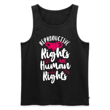 Feminist Reproductive Rights Are - Men's Premium Organic Tank Top - black - Front - AI Model Male 178 light (178cm)