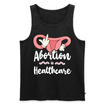 Feminist Abortion Is Healthcare - Men's Premium Organic Tank Top - black - Front - Michal (187cm)