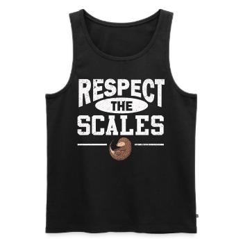 Pangolin lovers respect the scales - Men's Premium Organic Tank Top - black - Front - AI Model Male 178 light (178cm)