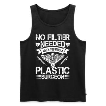 Plastic surgeon No filter required - Men's Premium Organic Tank Top - black - Front - Michal (187cm)