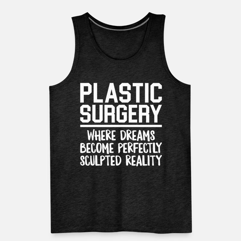 Plastic Surgery Sculpted Reality Surgeon Men's Premium Organic Tank Top