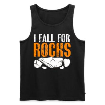 Lustige Gesteinsjagd Mineral Geologe - Männer Premium Bio Tank Top - Schwarz - Vorne - AI Model Male 178 light (178cm)