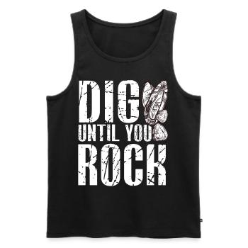 Lustige Gesteinsjagd Mineral Geologe - Männer Premium Bio Tank Top - Schwarz - Vorne - AI Model Male 178 light (178cm)