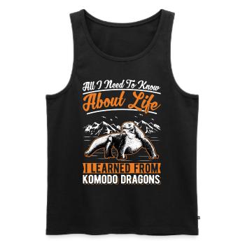 Komodowaran Komododrache Waran - Männer Premium Bio Tank Top - Schwarz - Vorne - AI Model Male 178 light (178cm)