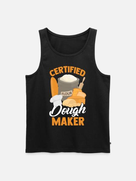 Funny Bread Baking Baker Flour - Men's Premium Organic Tank Top - black