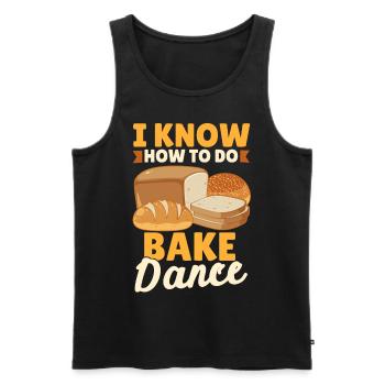 Funny bread baking baker - Men's Premium Organic Tank Top - black - Front - Michal (187cm)