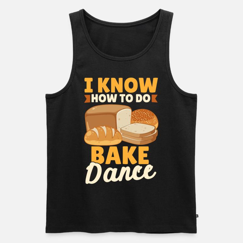 Lustiger Brotbacken-Bäcker - Männer Premium Bio Tank Top - Schwarz