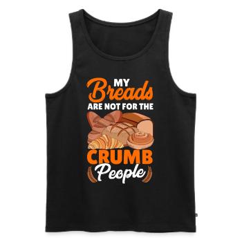 Funny bread baking baker - Men's Premium Organic Tank Top - black - Front - Michal (187cm)