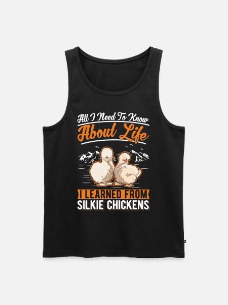 Silk Chicken Silkie Chicken - Men's Premium Organic Tank Top - black