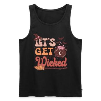 Let’s Get Wicked: Vintage Halloween Witch Design - Débardeur bio Premium Homme - noir - Devant - Michal (187cm)