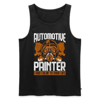 Vehicle Painter Car Painter - Men's Premium Organic Tank Top - black - Front - AI Model Male 178 light (178cm)