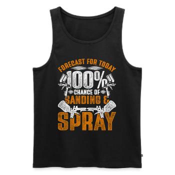 Vehicle Painter Car Painter - Men's Premium Organic Tank Top - black - Front - AI Model Male 178 light (178cm)