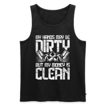 Vehicle Painter Car Painter - Men's Premium Organic Tank Top - black - Front - AI Model Male 178 light (178cm)