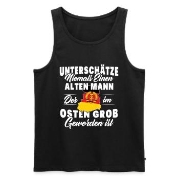 Ossi Geschenk Männer Frauen Ostdeutschland NVA Ost - Männer Premium Bio Tank Top - Schwarz - Vorne - AI Model Male 178 light (178cm)