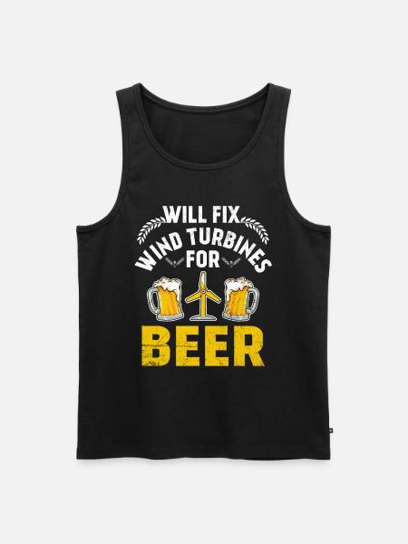 Windkraftanlagentechniker Windmühle Erneuerbare - Männer Premium Bio Tank Top - Schwarz