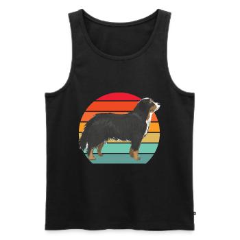 Great Hovawart Retro Dog Design - Men's Premium Organic Tank Top - black - Front - Michal (187cm)