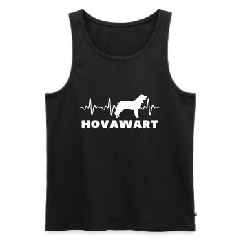 Hovawart Heart palpitations dog funny - Men's Premium Organic Tank Top - black - Front - Michal (187cm)