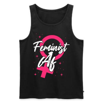Feminist Feminist Af - Männer Premium Bio Tank Top - Schwarz - Vorne - Michal (187cm)