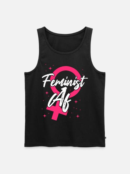 Feminist Feminist Af - Men's Premium Organic Tank Top - black