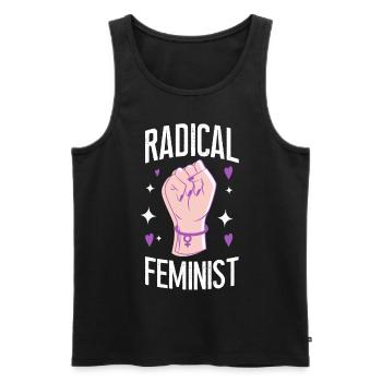 Feminist Radical Feminist - Men's Premium Organic Tank Top - black - Front - Michal (187cm)