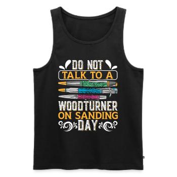 Pen Turning Kit - Men's Premium Organic Tank Top - black - Front - AI Model Male 178 light (178cm)