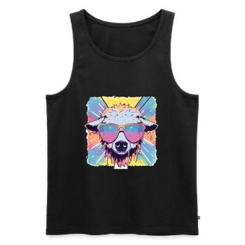 Schaf Schäfer Schäffschen Landwirtschaft - Männer Premium Bio Tank Top - Schwarz - Vorne - Michal (187cm)