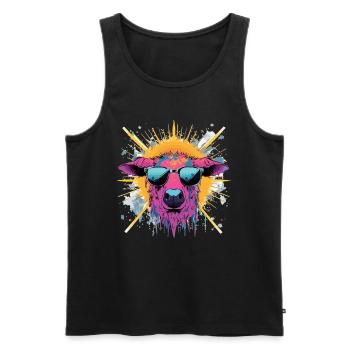Schaf Schäfer Schäffschen Landwirtschaft - Männer Premium Bio Tank Top - Schwarz - Vorne - Michal (187cm)