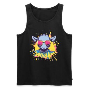 Schaf Schäfer Schäffschen Landwirtschaft - Männer Premium Bio Tank Top - Schwarz - Vorne - Michal (187cm)