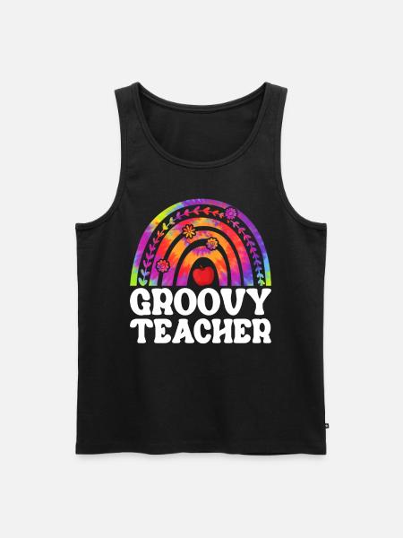 Hippie Peace Love Doctrine - Men's Premium Organic Tank Top - black