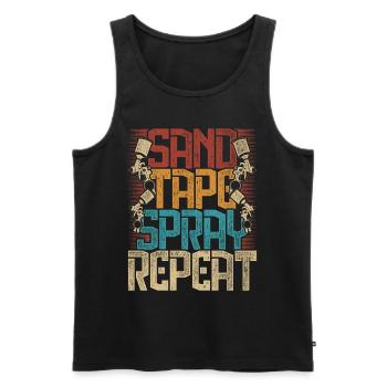 Car Painter Sand Tape Spray Repeat - Men's Premium Organic Tank Top - black - Front - Michal (187cm)