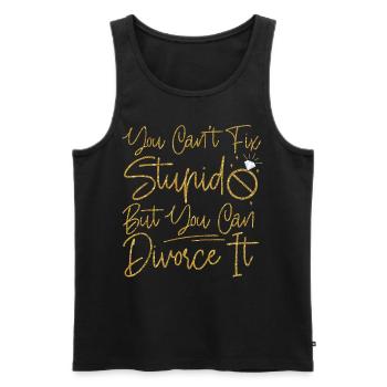 Happy Divorce Party You Can't Fix - Männer Premium Bio Tank Top - Schwarz - Vorne - Michal (187cm)