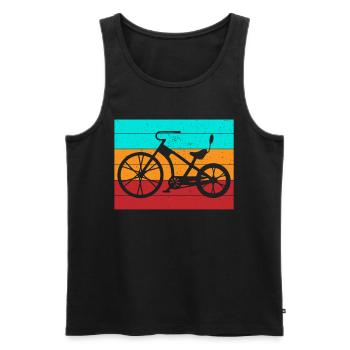 L’amour des motards dans un style rétro pour les fans de moto sportive - Débardeur bio Premium Homme - noir - Devant - Michal (187cm)