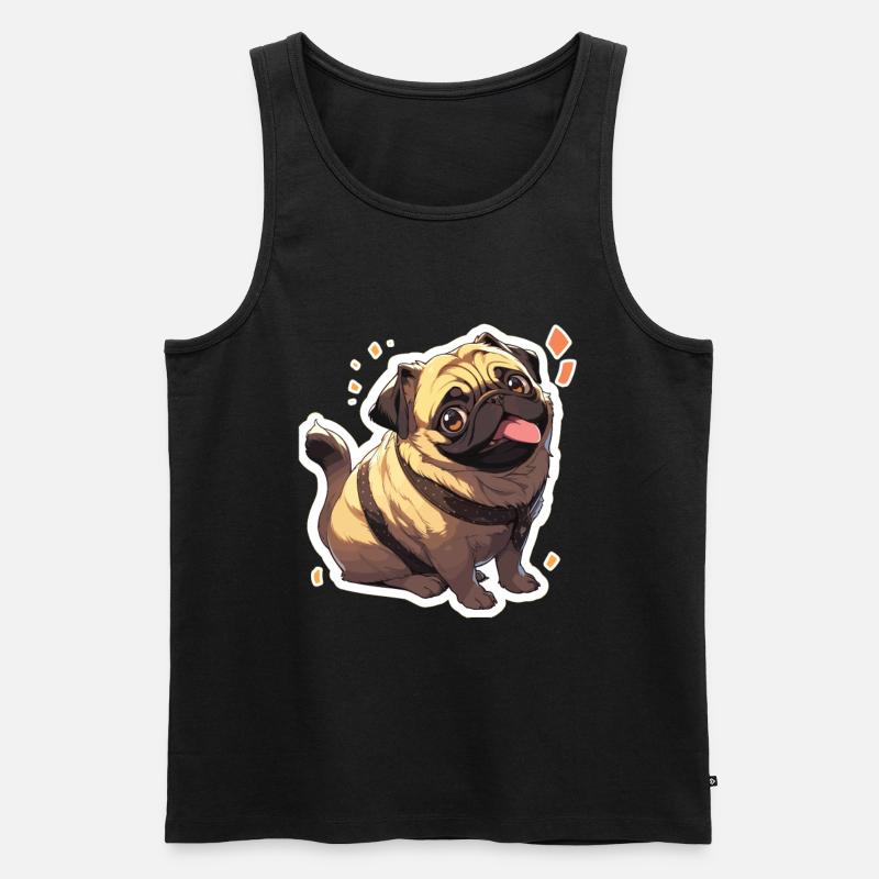 Mops Mops Hund Mops Geschenke Mops Liebhaber - Männer Premium Bio Tank Top - Schwarz