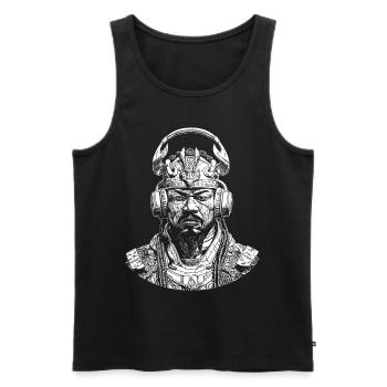 Chemise de samouraï streetwear musical - Débardeur bio Premium Homme - noir - Devant - Michal (187cm)